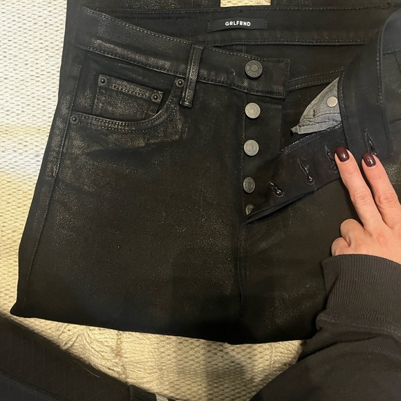 Grlfrnd Denim Black The Karolina in Noir - Picture 3 of 9